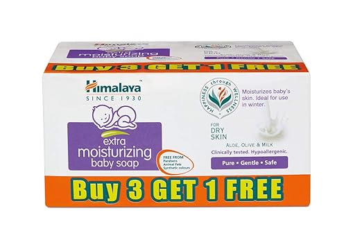 Himalaya Extra Moisturizing Baby Soap (75g, Buy 3 Get 1 Free)