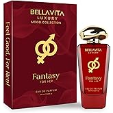 BELLAVITA Luxury Mood Collection FANTASY Perfume for Women 100ml | Pheromone Inspired Technology Long Lasting Fragrance | Notes of Pink Pepper, Orange and Saffron | Floral, Spicy Premium Fragrance