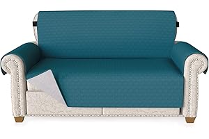 BESCOST Loveseat Slipcovers, Water Resistant Loveseat Sofa Cover, Anti-Slip Chair Cover, Furniture Protector with Elastic Straps and Non Slip Foams, Couch Sofa Covers for Kids, Pets