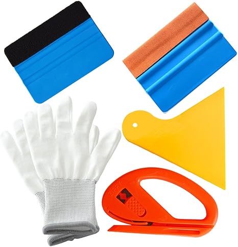 Amazon Co Jp Kiligen カーボンシート カーフィルム カッティングシート シール施工 スクレーパー ステッカー 貼付補助ツール 万能 5点セット 車 バイク