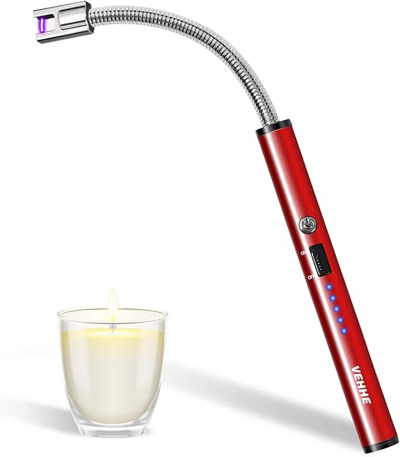 VEHHE Lighter, Rechargeable Candle Lighter Camping Lighter with Safety