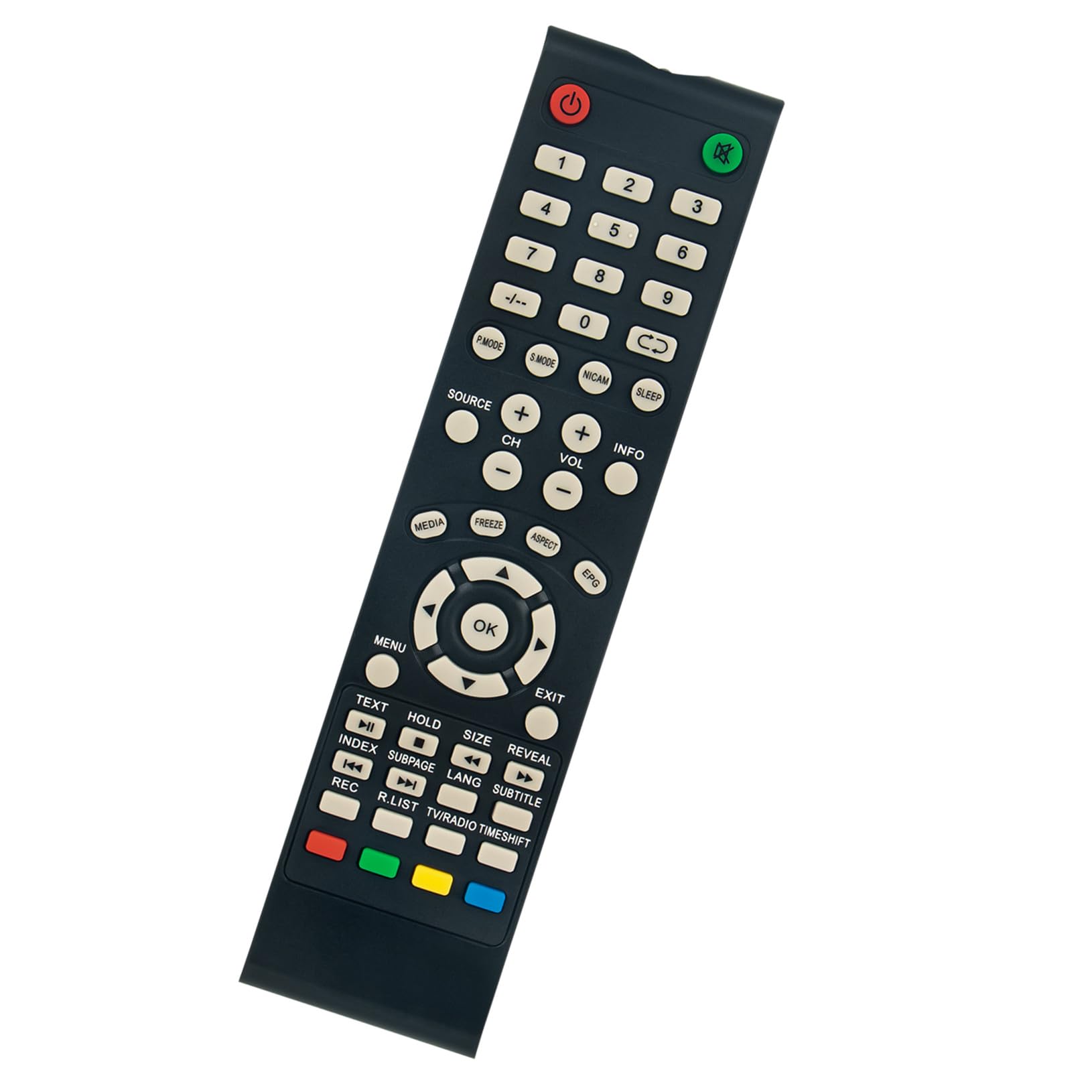 VINABTY Replace Infrared Remote Control Fit for AKAI Smart TV AKTV4620 AKTV4621 AKTV4621A ATE48B5144K ATE55B5544K AKTV505T ATE48B4544K ATE48B4644K