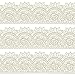 Large Pre-Made Ready to Use Edible Cake Lace Rose Scallop Ivory White 14-inch 10-piece Set