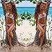 Canserin Women Push-Up Bikini Set, Bandeau Padded Swimsuit (M, White)