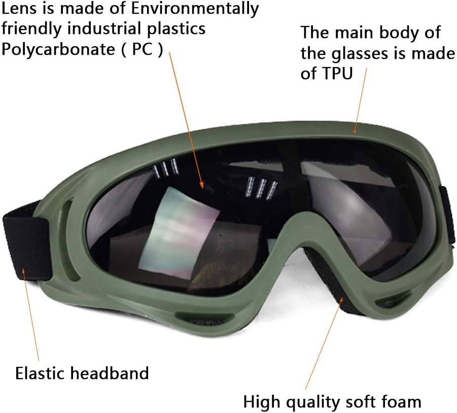Aoutacc Airsoft Mesh Mask and Goggles Set, Half Face Full Steel Mesh Mask and Goggles for CS/Hunting/Paintball/Shooting (2 Pack OD Skull) : Sports & Outdoors