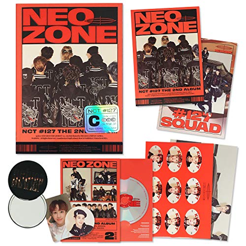 Nct 127 Nct 127 2nd Album Nct 127 Neo Zone C Ver Cd Photobook Lyrics Book Postcard Posters Sticker Folding Poster Photocard Circle Card Free Gift K Pop Sealed Amazon Com Music