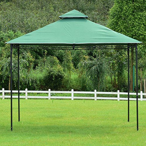 oldzon 2-Tier 10’x10’ Gazebo Canopy Shelter Patio Wedding Party Tent Outdoor Awning with Ebook - Thumbnail 3