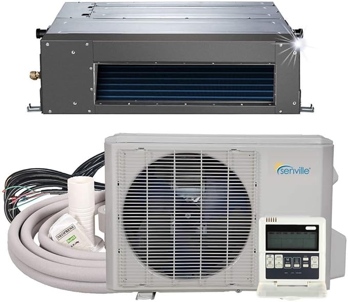 Senville SENA12HF/ID Concealed Duct Mini Split Air Conditioner Heat