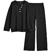 LILLUSORY Women's 2 Piece Lounge Sets Oversized Slouchy Matching Cozy Knit Sets