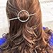 FDesigner Vintage Circle Round Hair Clips Geometric Decorative Hoop Hair Accessories Jewelry for Women and Girls (Gold)