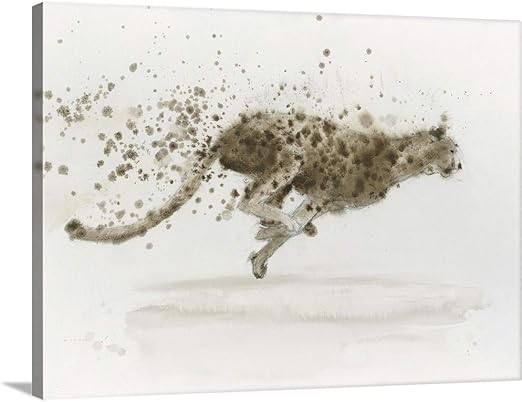 Amazon Com Cheetah Canvas Wall Art Print 40 X30 X1 25 Posters