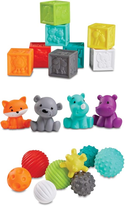 Infantino Sensory Balls Blocks & Buddies - Coffret...
