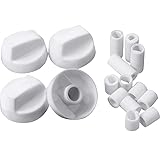 Jetec 4 Pack Plastic Control Knobs with 12 Adapters