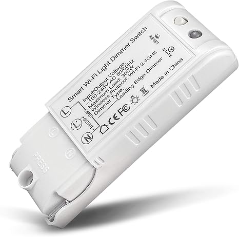 Wifi Regulador Intensidad Cambiar NOTSEK Inalmbrico Regulador de intensidad Cambiar Mdulo Rel Inteligente Ligero Regulador de intensidad Cambiar Compatible con AlexaGoogle Home Timmer Funcin