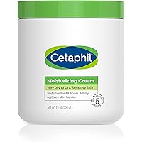 Cetaphil Body Moisturizer, Hydrating Moisturizing Cream for Dry to Very Dry, Sensitive Skin, NEW 20 oz, Fragrance Free, Non-C