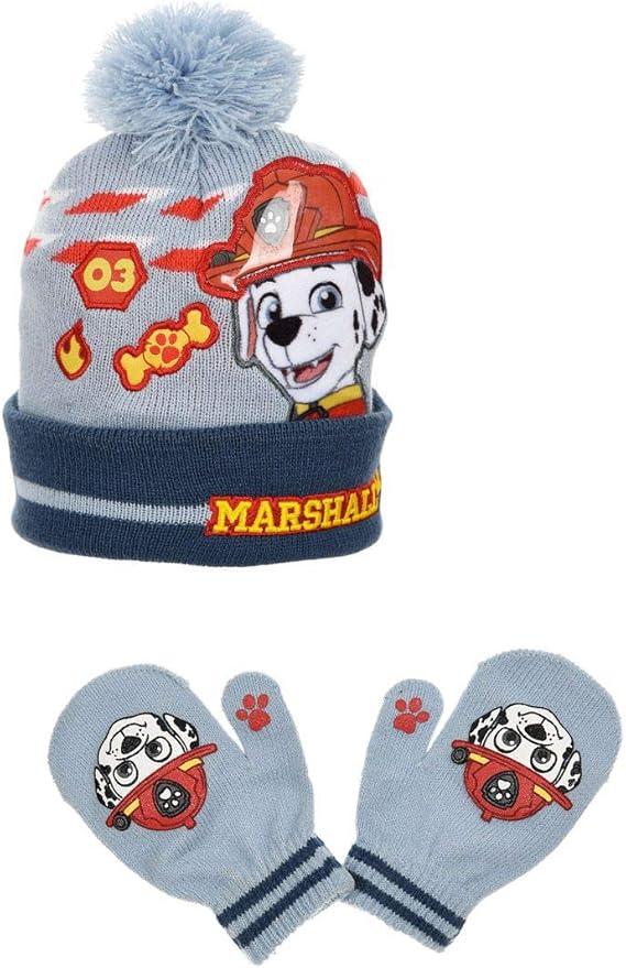 Paw Patrol Children's Original Winter Hat Set with Gloves Boys and