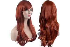 Akstore 28 inch Fashion Wigs Long Wavy Curly Hair Cosplay Wig (Brown)