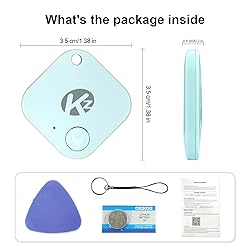 KZO Bluetooth Air Tracker Tag 1 Pack, iOS and