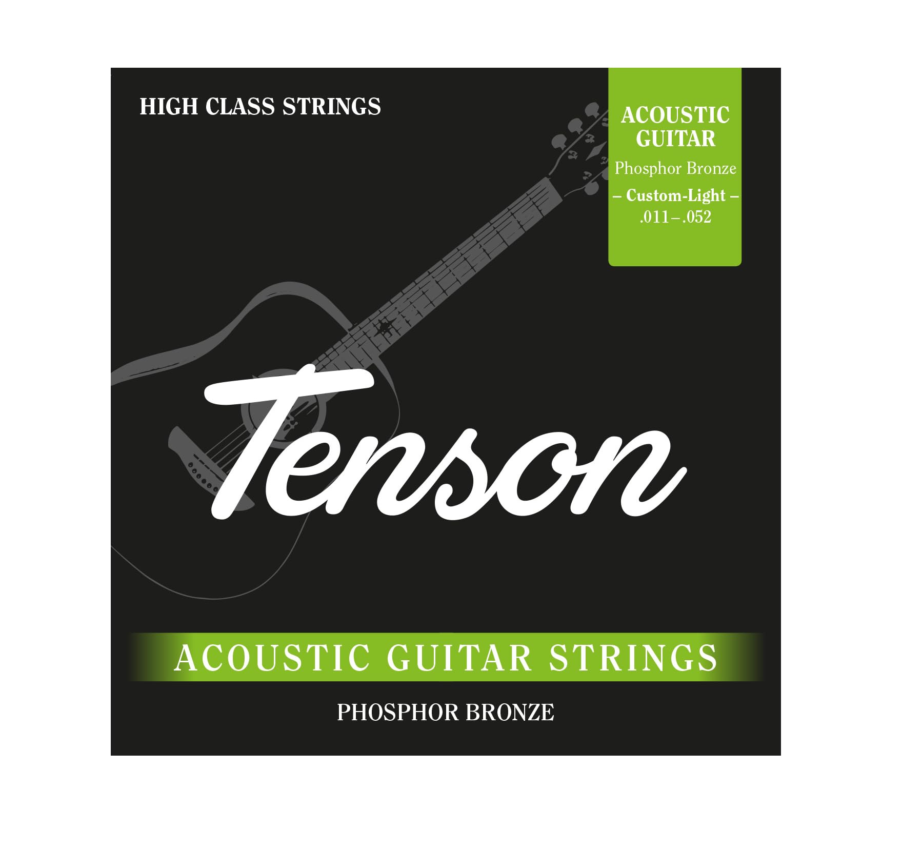 GEWA TENSON acoustic guitar string set, phosphor bronze, custom-light .011-.052