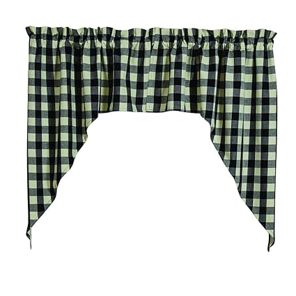 Park Designs Checkerboard Star Lined Swag 72X36
