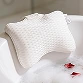 2-Pack Large Hot Tub Spa Pillow, Universal Headrest Neck Support Cushion for Chaise Lounge Pillow, Adjustable Long Strap, Removable Weighted Pouch with Easy-Dry Hook