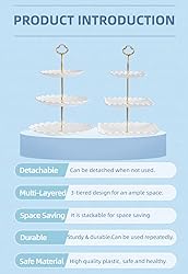 RAUVOLFIA 2 Pack of Plastic Round & Square Dessert