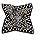 Urban CoCo Women's Square Graphic Print Neckerchief (Black)