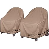ULTCOVER Waterproof Patio Adirondack Chair Cover 2 Pack for Outdoor Chair Size Upto 32W x 35D x 36H inch