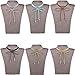 6 PCs Long Leather Velvet Bolo Tie Lariat Choker Necklace with Spike Beads for Women