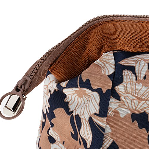 SunniMix Waterproof Travel Organizer Cosmetic Makeup Tools Bag Toiletry Pouch Case - Brown