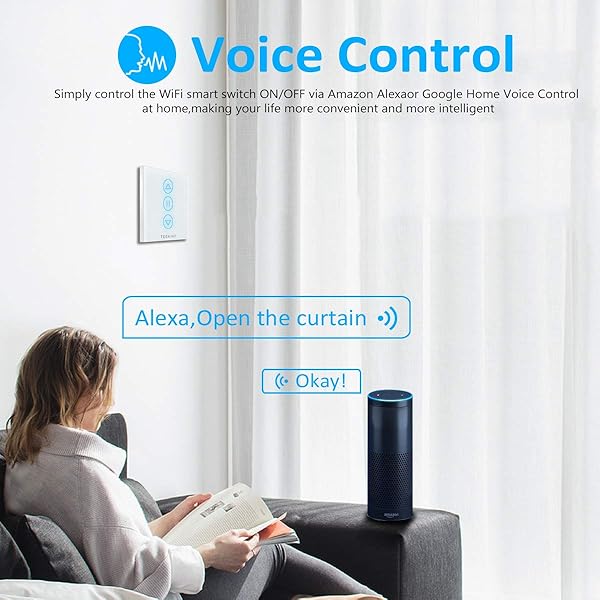 4ta generacinTEEKAR xShutter   Interruptor de Persiana Wlan con Temporizador Control de Porcentaje Modo Nocturno Control de voz con Alexa y Asistente de Google para Motor Persiana Tubular 1