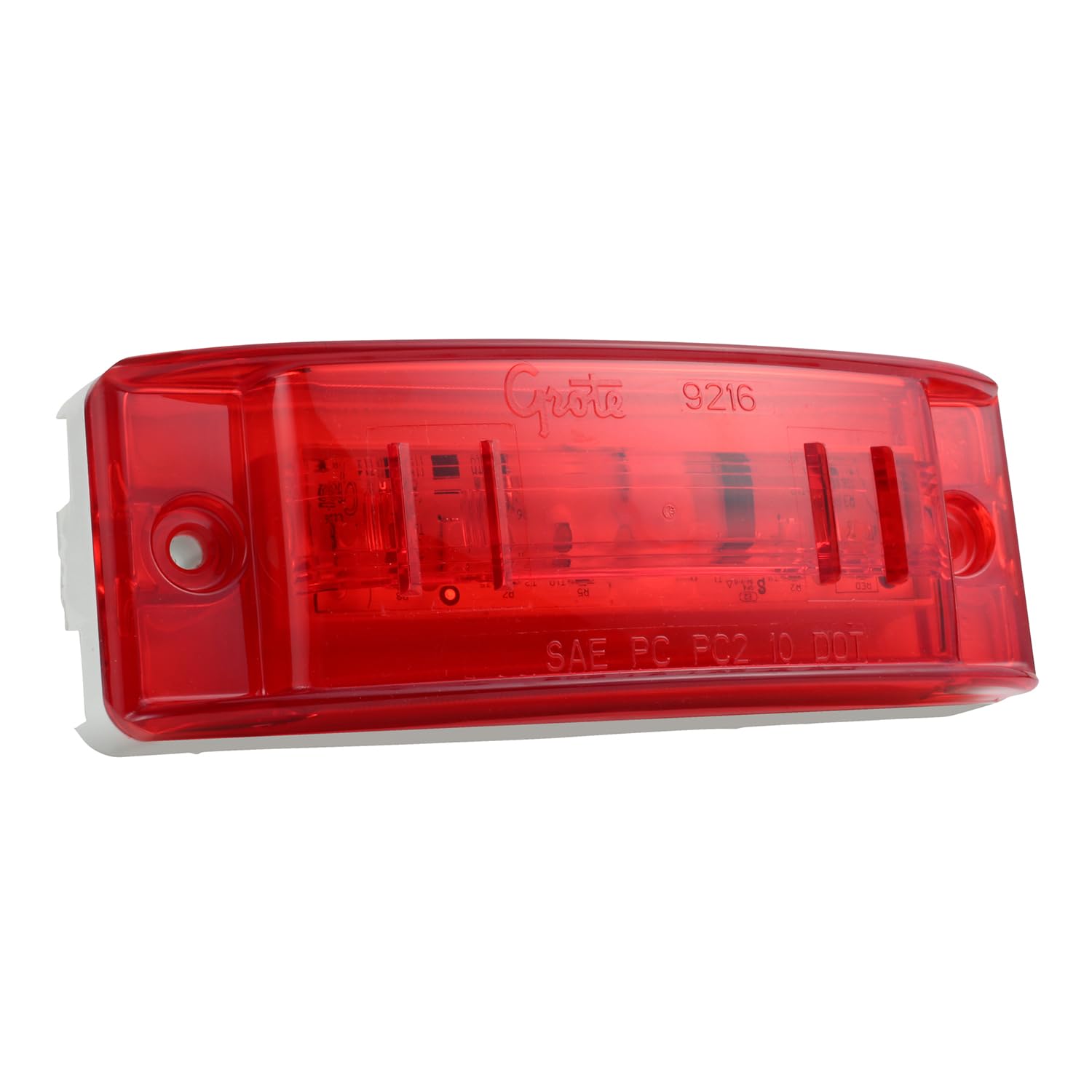 Photo 1 of Grote 47162 Super Nova Sealed Turtleback Ii Led Clearance Marker Light Red, Optic Lens, Male Pin