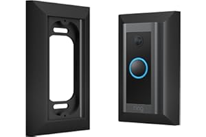 Hidden River Lab Genuine Wall Plate for Ring Video Doorbell Wired(Model 5AT3T5) - Premium Ring doorbell Mount - Black