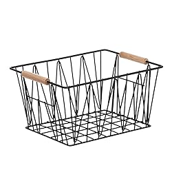 Amazon Basics Rectangular Wire Storage Baskets, Set