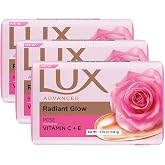 LUX Radiant Glow Rose Soap Bar, 5.29 oz (150 g) (Pack of 3)