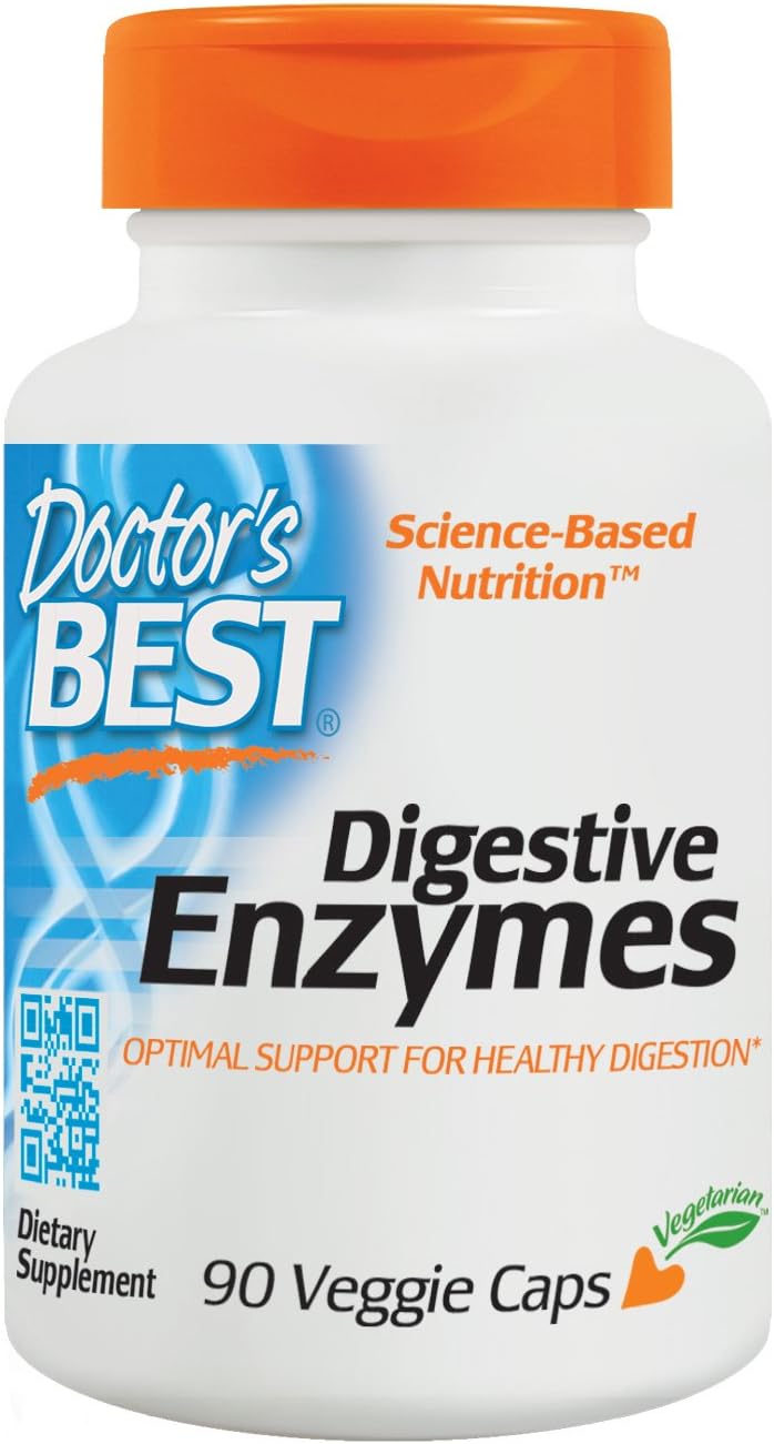 Doctor's Best Best Digestive Enzymes, Vegetable Capsules, 90 Count Health