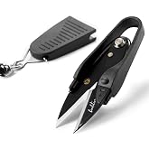 Beaditive Premium Thread Snips - Thread, Yarn, Embroidery Snipper for Sewing, Quilting, Knitting, Jewelry Making - High-Carbon Steel Blades with Protective Cap and Lanyard
