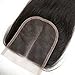 GraceLength Brazilian Virgin Hair Human Hair Lace Closure Straight Human Hair Top Lace Closure 4X4 Middle Part Natural Black Color 14 Inch