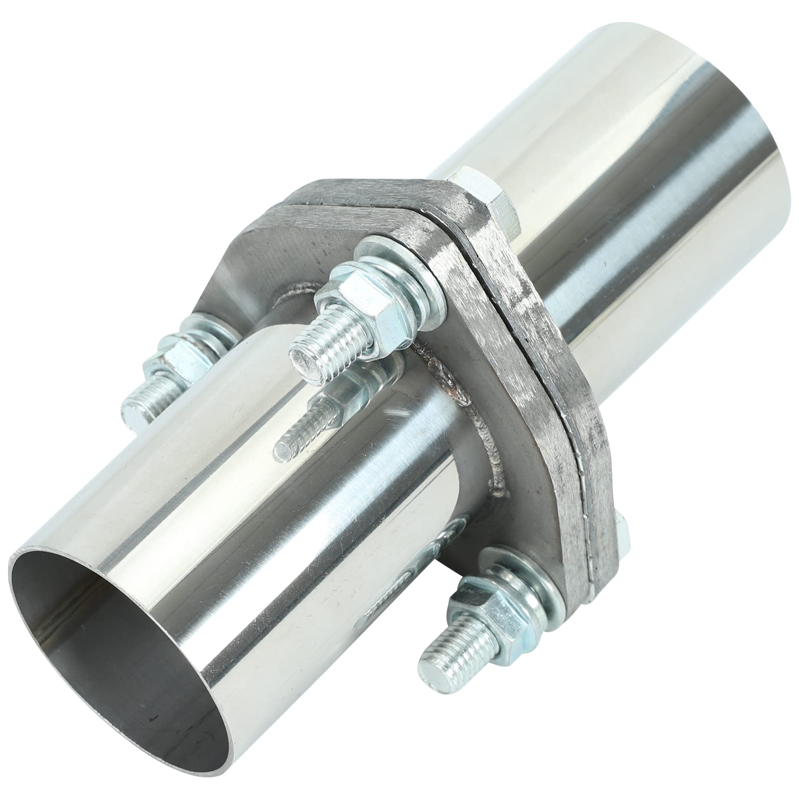 Photo 1 of acylph Exhaust Triangle Flange Repair Pipe Quick Fix Universal 2.5" OD 7.5" OAL 3 Blots Flange Replacement Kit