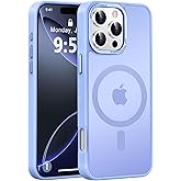 Newfuture Designed for iPhone 16 Pro Case with Magnetic [13 FT Military Drop Protection] [Compatible with Magsafe] Slim Translucent Matte Shockproof with Anti-Fingerprint Phone Case,Blue