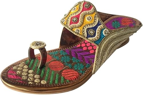 Amazon Com Step N Style Women Ethnic Indian Footwear Beaded Shoe