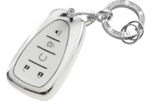 YO&YOYE for Chevy Key Fob Cover, Soft TPU Key Case Protection Fit for Chevrolet Equinox Malibu Camaro Traverse