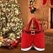 MSQ 6PCS Christmas Decorations Gift Bags Candy Bags Santa Pants Style Lovely Treat Bags for Wedding Holiday New Year Holiday