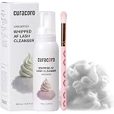 CURACORO 100ml Whipped Lash Shampoo 3X Concentrated Lash Extension Cleanser | Unscented, Deep Cleansing Lash Foam Cleanser for Sensitive Skin, Long-Lasting, Salon &amp; Home Use