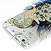 iPhone 6 Case (4.7 Inch) - Mavis's Diary 3D Handmade Bling Crystal Luxury Blue Peacock with Fashion Feather Shiny Sparkly Diamond Gems Clear Hard Cover & Cute Dust Plug & Stylus Pen & Screen Protector