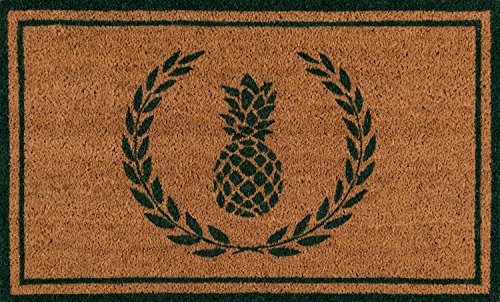 Erin Gates by MomeniPark Pineapple Green Hand Woven Natural Coir Doormat 1'6" X 2'6"