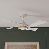 Casablanca - Vespucci Indoor/Outdoor Ceiling Fan With Light, Remote, 52-inch, Fresh White, Modern-style, 6-speed DC Motor, En