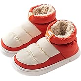 LINWIN Winter Fleece Lined Slipper Boots for Women,Non-Slip ,Waterproof Indoor Outdoor Plush Footwear,Winter Cozy Christmas Gifts