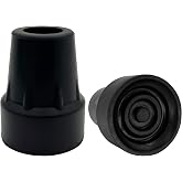 Replacement Cane Tips, 3/4 Inch, Black.