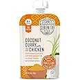 Serenity Kids 6+ Months World Explorers Baby Food Pouches Puree Made with Ethically Sourced Meat & Organic Veggies - 3.5 Ounce BPA-Free Pouch - Chicken Coconut Curry - 6 Count - Chicken Baby Food